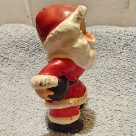 Vintage Enesco Ceramic Bowling Santa Claus 1950s Christmas Salt Shaker - Picture 4 of 16